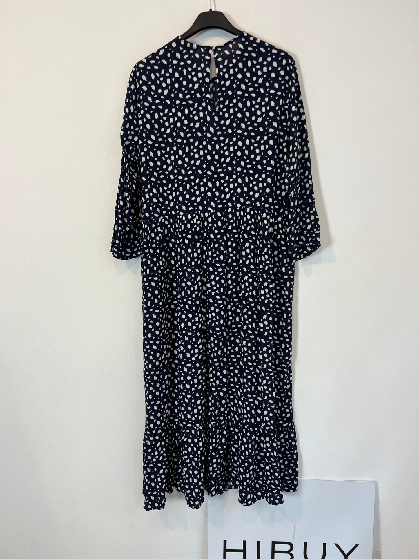 ZARA. Vestido midi azul fluido. T XS (S)