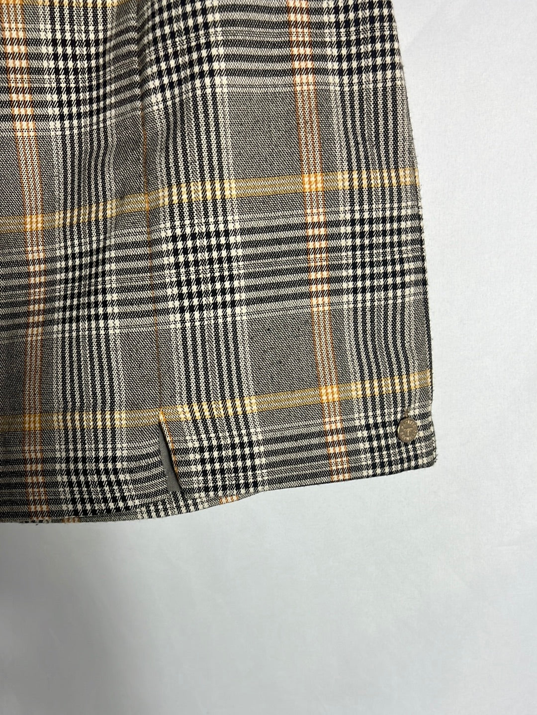 PULL&BEAR. Falda corta cuadros. T M