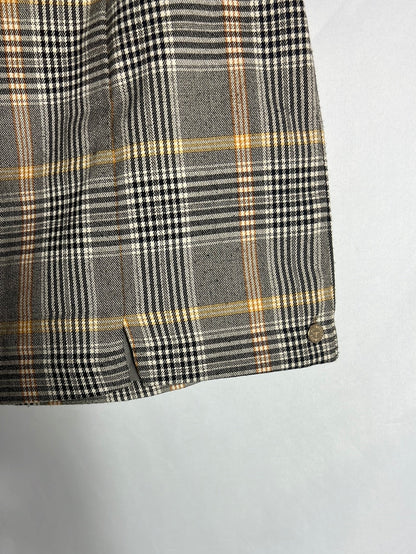 PULL&BEAR. Falda corta cuadros. T M