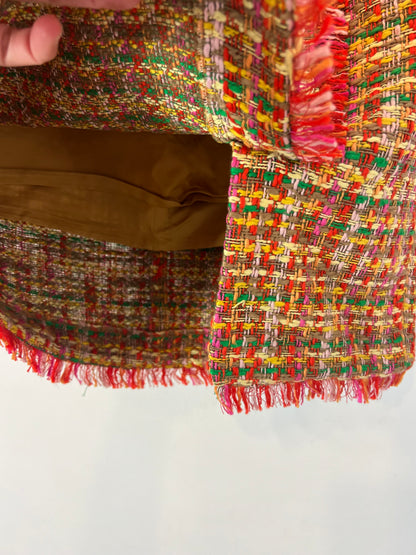 UTERQÜE. Falda tweed colores. T M