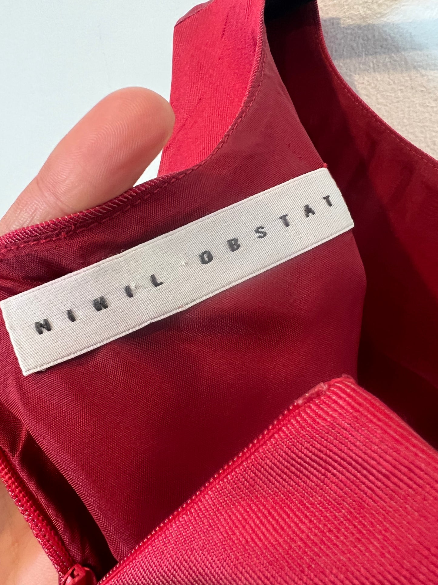 NIHIL OBSTAT. Vestido midi seda volante T.u(M)