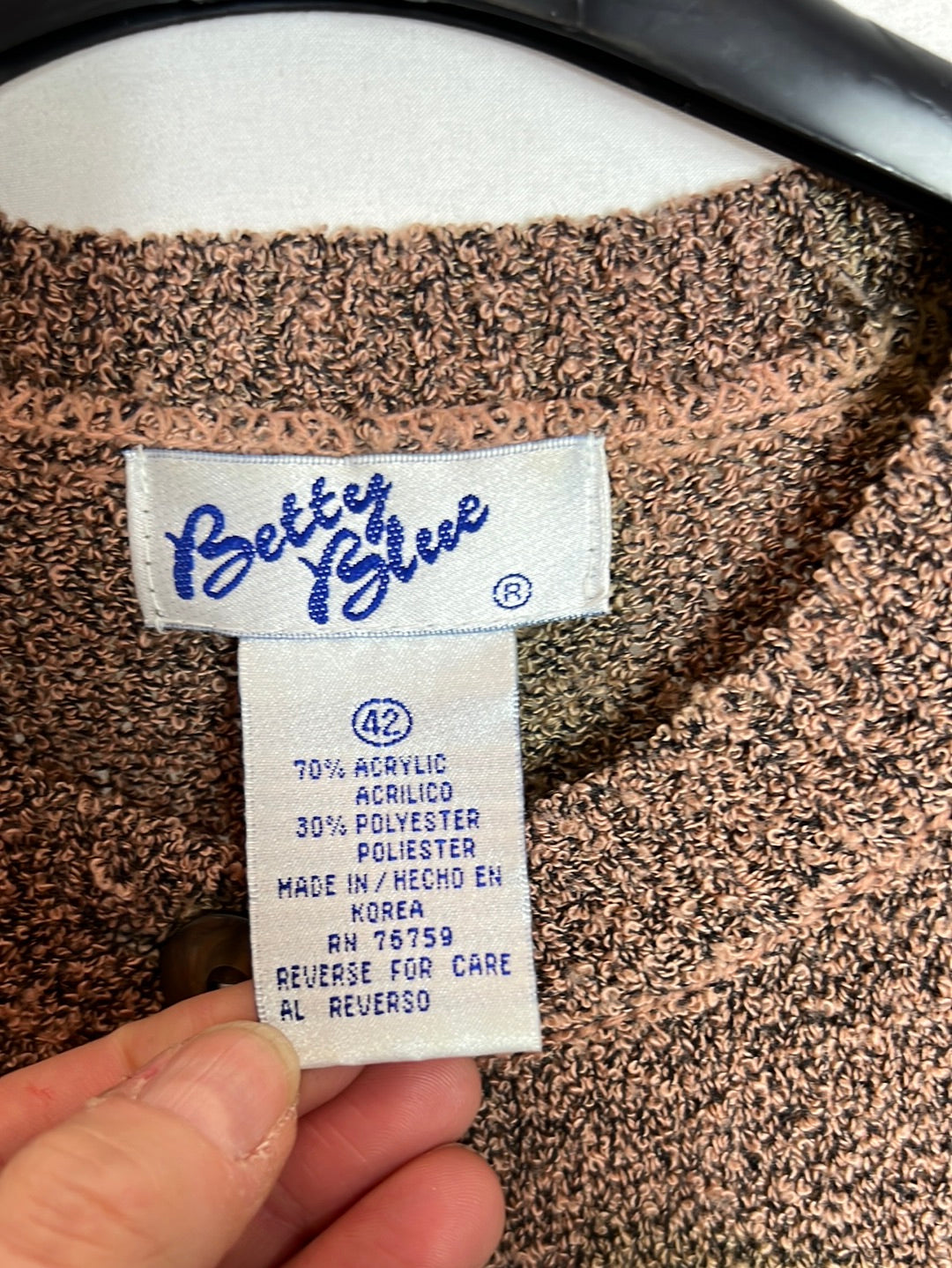 BETTY BLUE. Rebeca bicolor jaspeada corta. T 42(S/M)