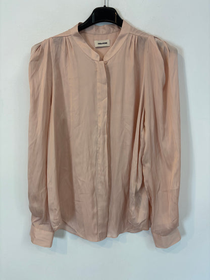 ZADIG & VOLTAIRE. Blusa rosa fluida. T S