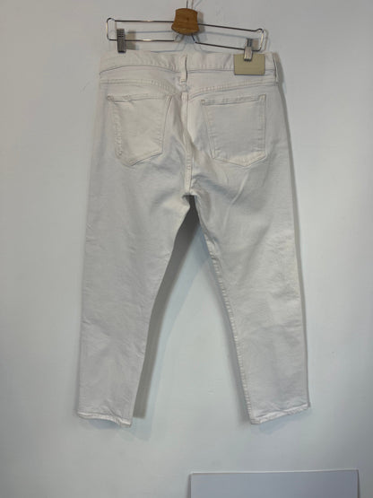 CITIZENS OF HUMANITY. Denim blanco recto abotonado rotos. T 30 (40)