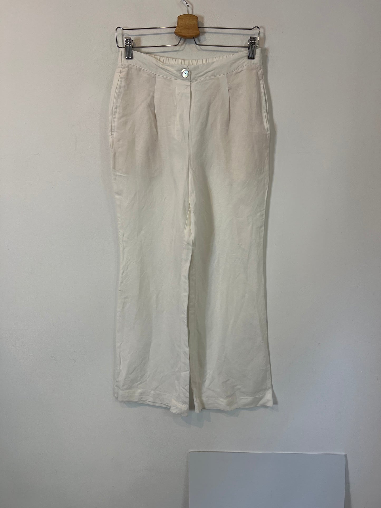 OYSHO. Pantalón lino blanco  T.s