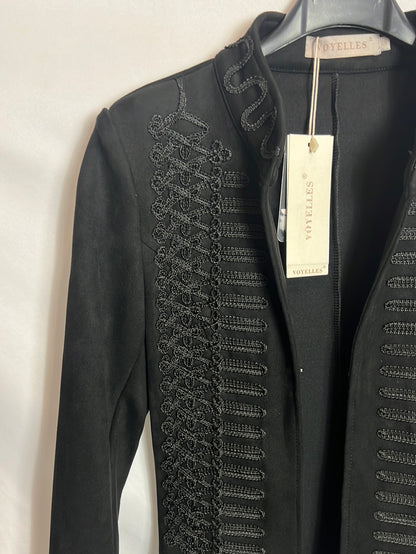 VOYELLES. Black suede jacket. TS
