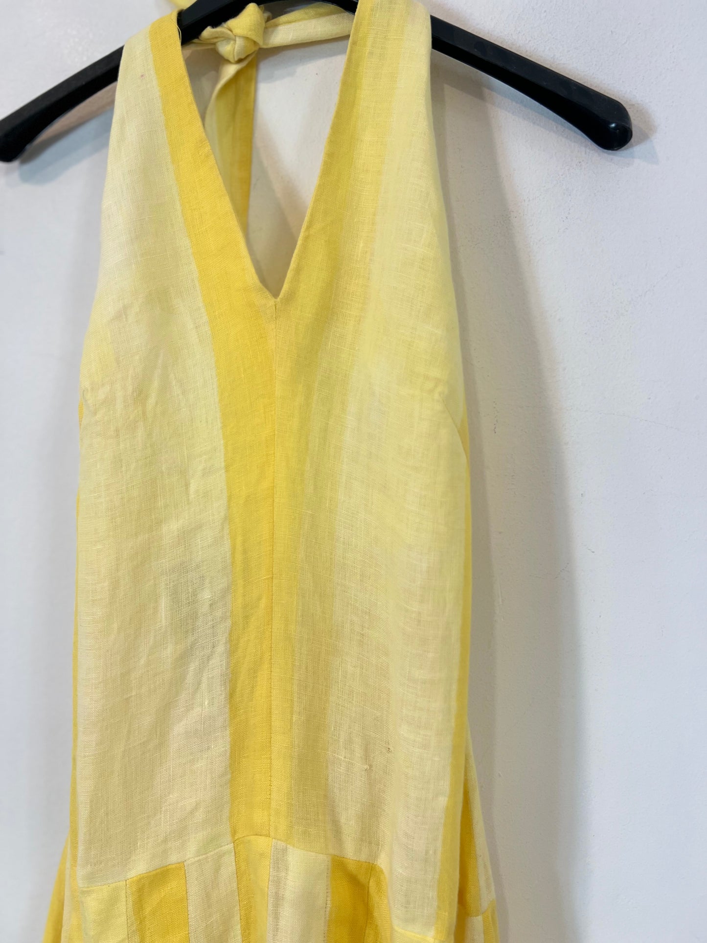 JOCOMOMOLA. Vestido midi lino tablas. T M