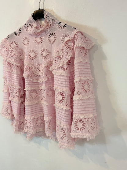 ISABEL MARANT. Blusa rosa volante