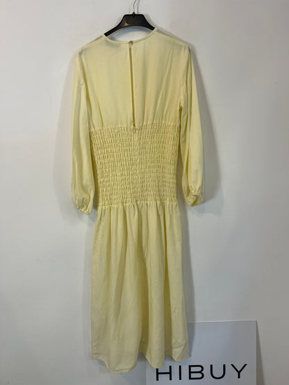 SIMORRA. Vestido amarillo con lino  T.38