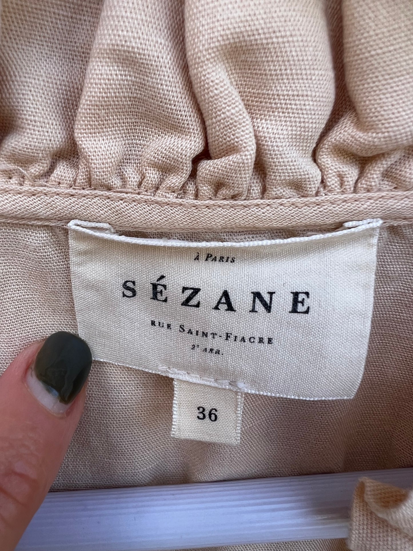 Beige long dress S.36