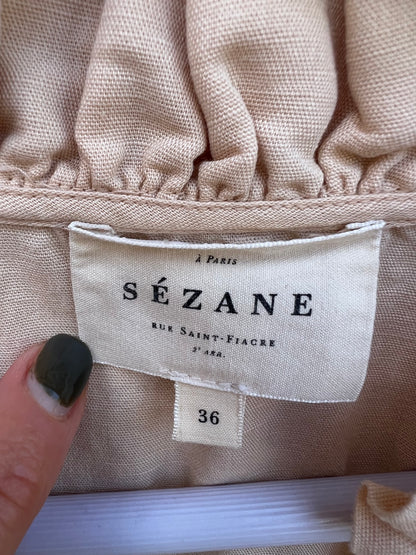 Beige long dress S.36