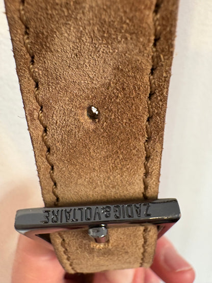 ZADIG & VOLTAIRE. Bolso bandolera ante flecos
