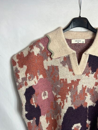 MEISÏE. Jersey sin mangas punto estampado. T M