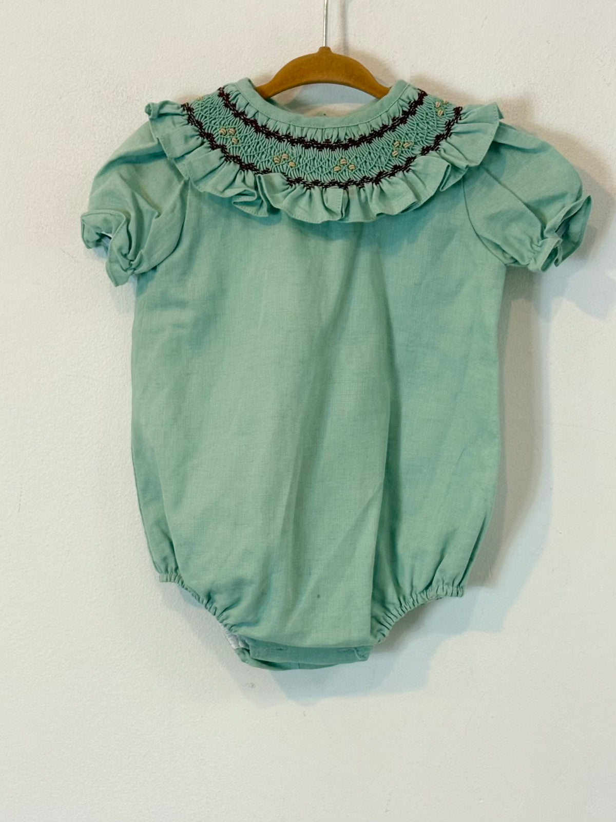 LIMONETTES. Ranita verde agua cuello engomado. T 12 meses