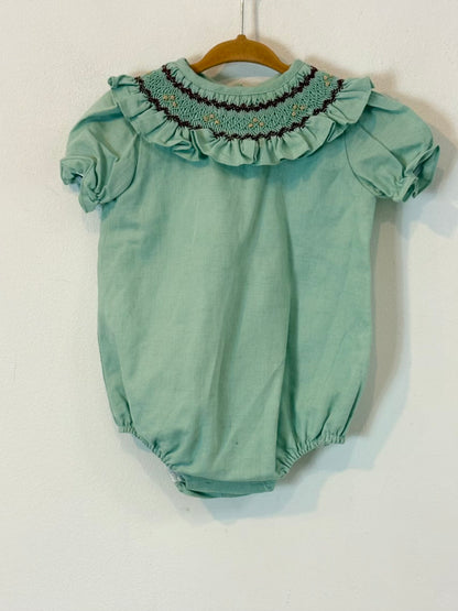 LIMONETTES. Ranita verde agua cuello engomado. T 12 meses
