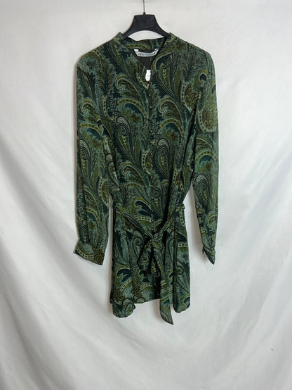 ZARA. Amoeba print dress in green tones, size XXL Hibuy market ZARA. Amoeba print dress in green tones, size XXL Hibuy market