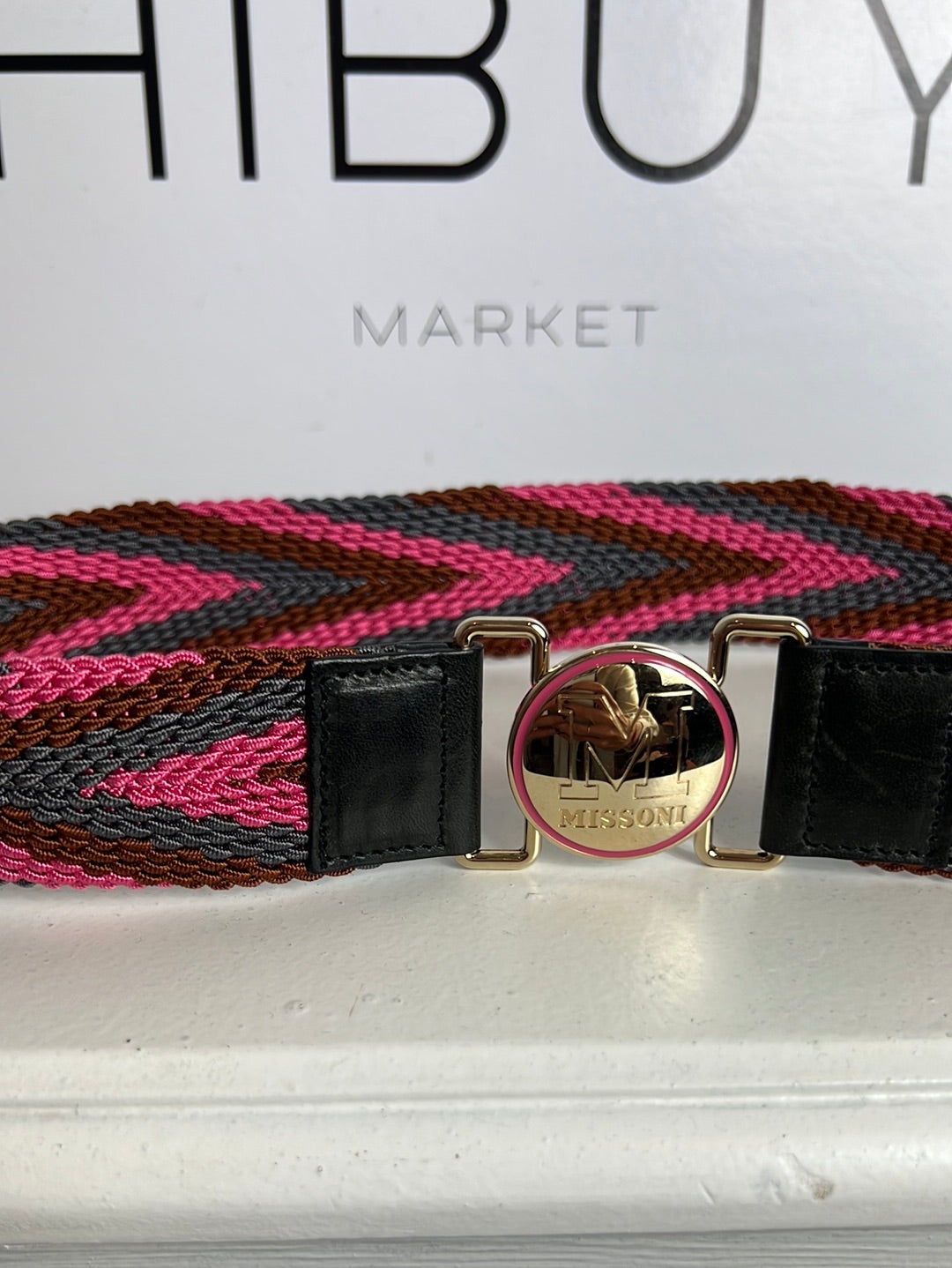 MISSONI. Elastic braided belt in colors. TL