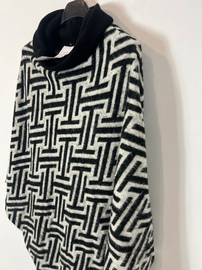 OTRAS. Poncho bicolor cuello alto. T S/M