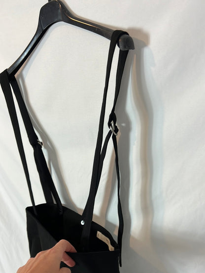 MANGO. Black skirt with suspenders. TS