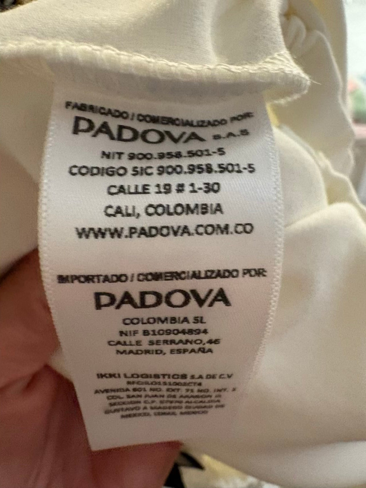 PADOVA. Top blanco volumen