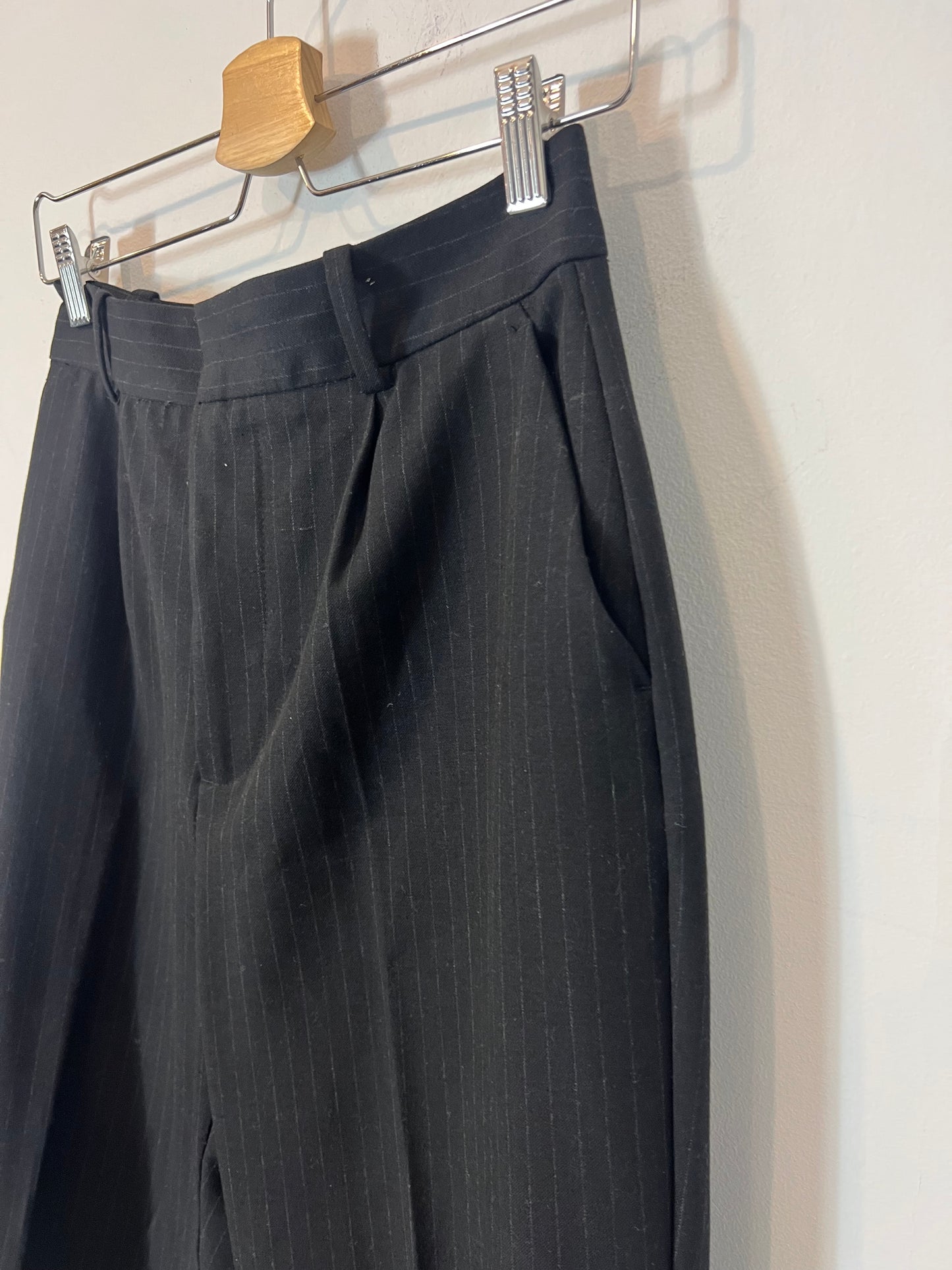 ZARA. Traje de chaqueta gris marengo rayas. T S