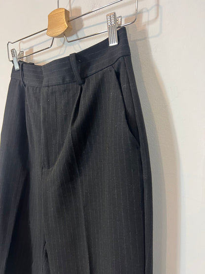 ZARA. Traje de chaqueta gris marengo rayas. T S