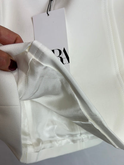 ZARA. Top blanco palabra de honor. T M