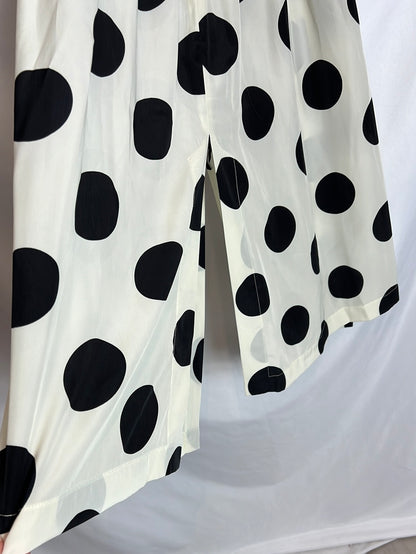 MARZIA GENESI. Total look skirt and silk blouse with polka dots. T 38/40