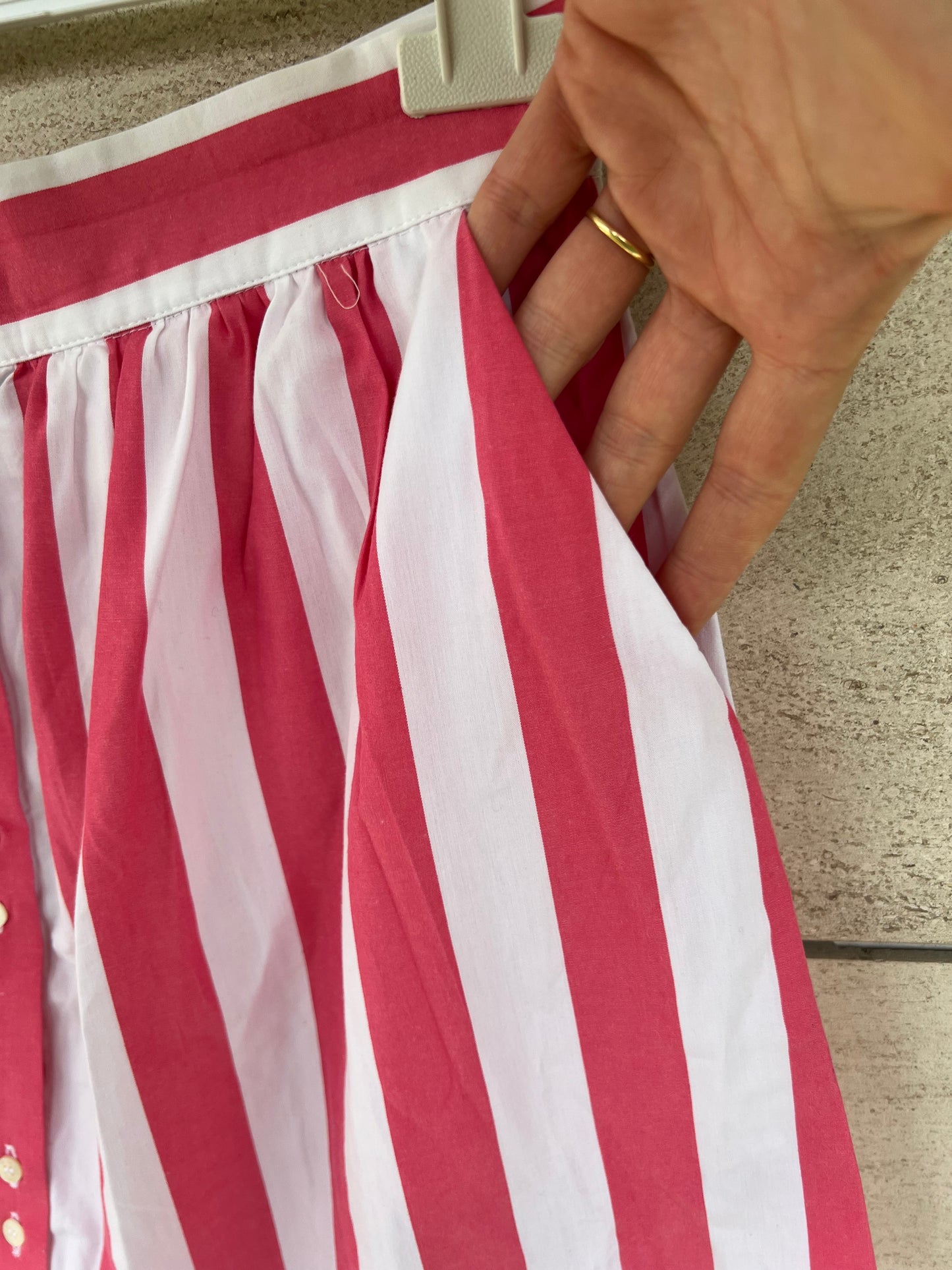 BALZAC. Falda midi rayas T.36