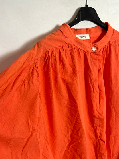 ONLY ONE. Orange Flowy Blouse Tu(s/m)