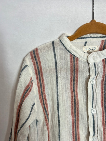 GOCCO. Camisa rayas cuello mao. T 12-18 meses