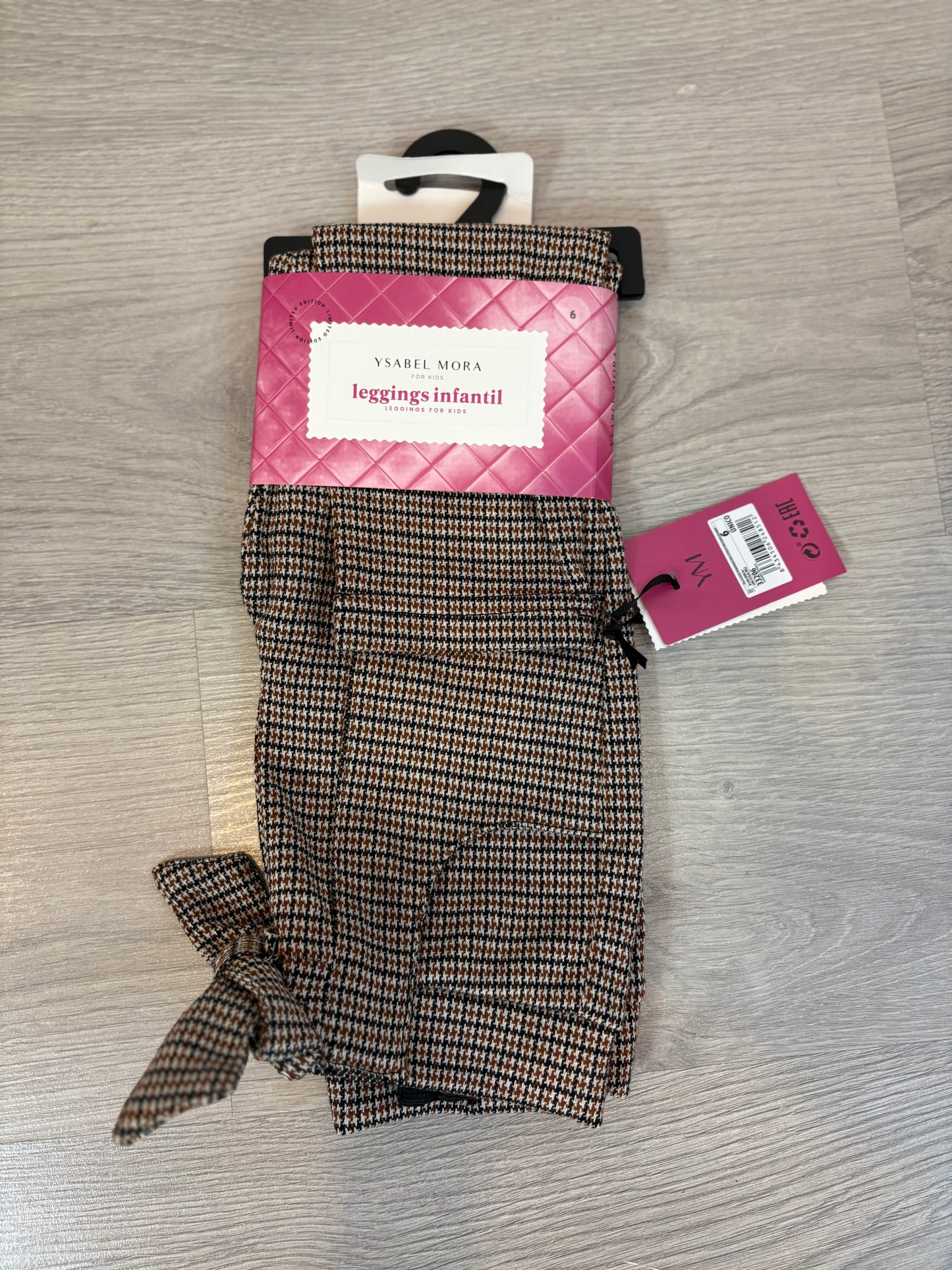 YSABEL MORA. Leggings niña pata de gallo. T 6 años
