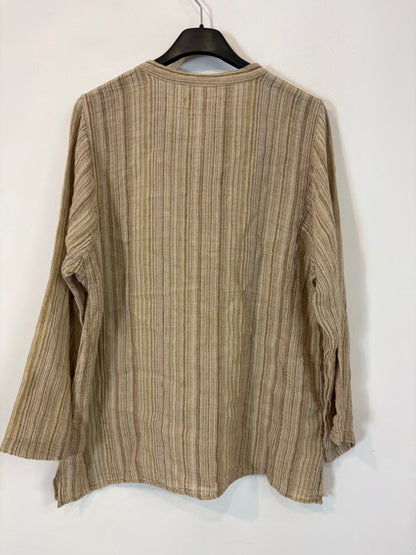 MASSCOB. Blusa fluida rayas mezcla