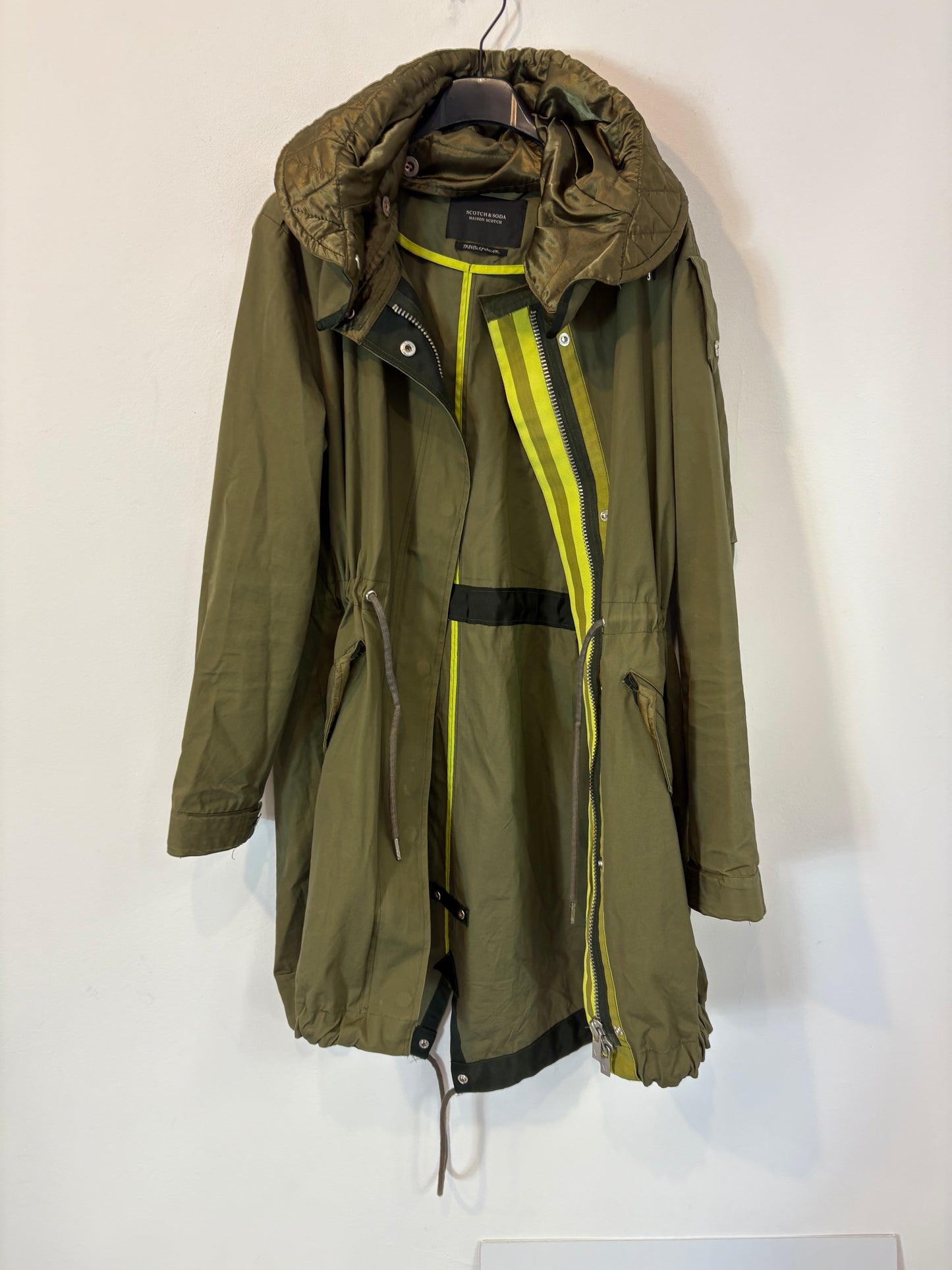 SCOTCH &amp; SODA. Green parka with removable hood. Size 1 (S)