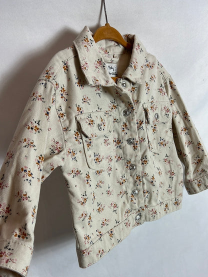 VERTBAUDET. Chaqueta denim flores. T 2 años