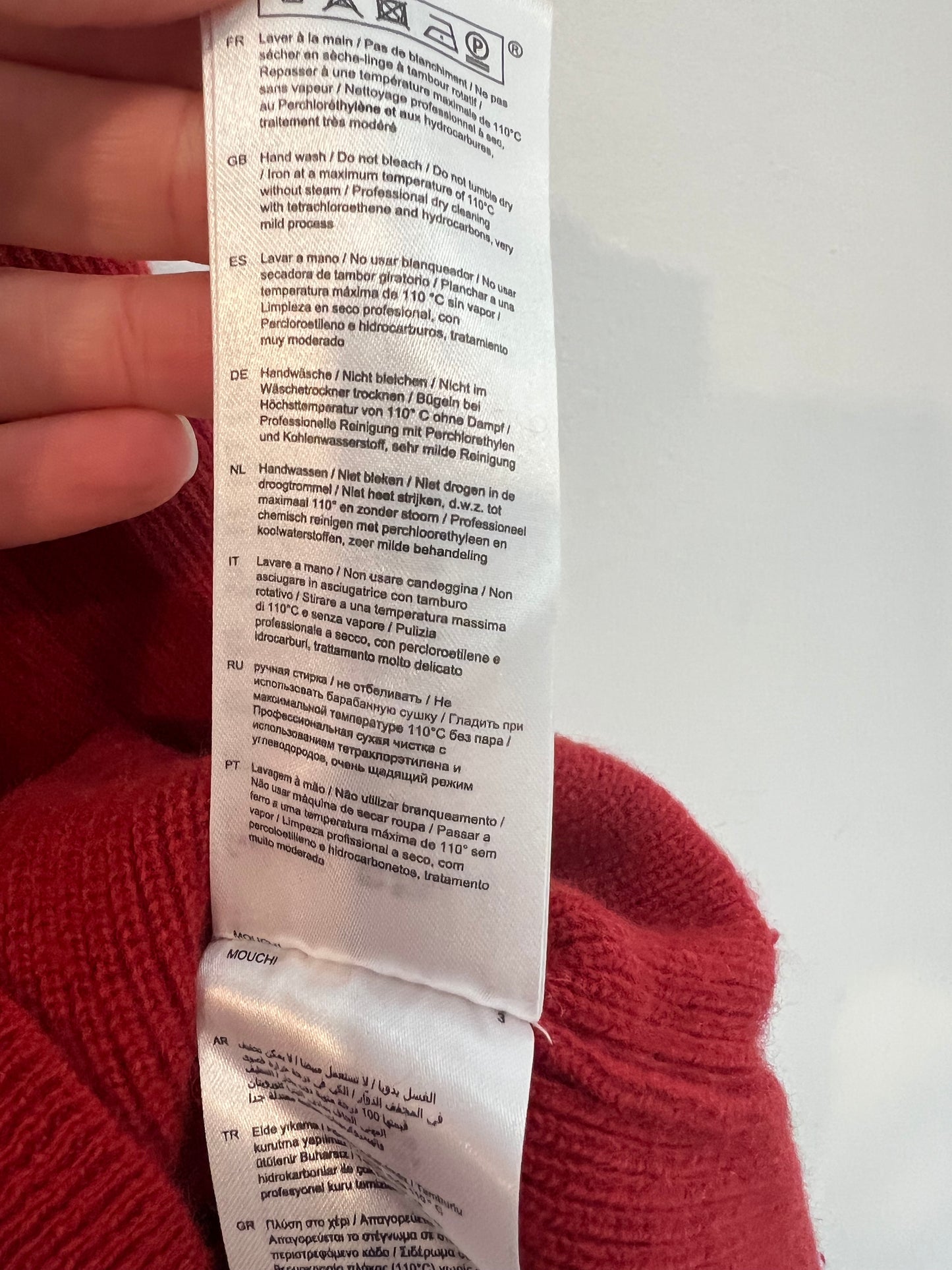 CLAUDIE PIERLOT. Jersey rojo detalle botones. T 1 (S)