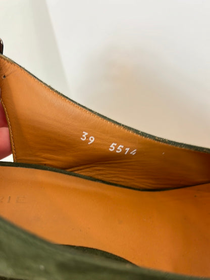 CLERGERIE. Sandalias plataforma verde  T.39