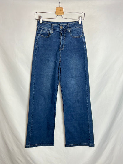 SOUCY. Stretch wide-leg denim. Size 36