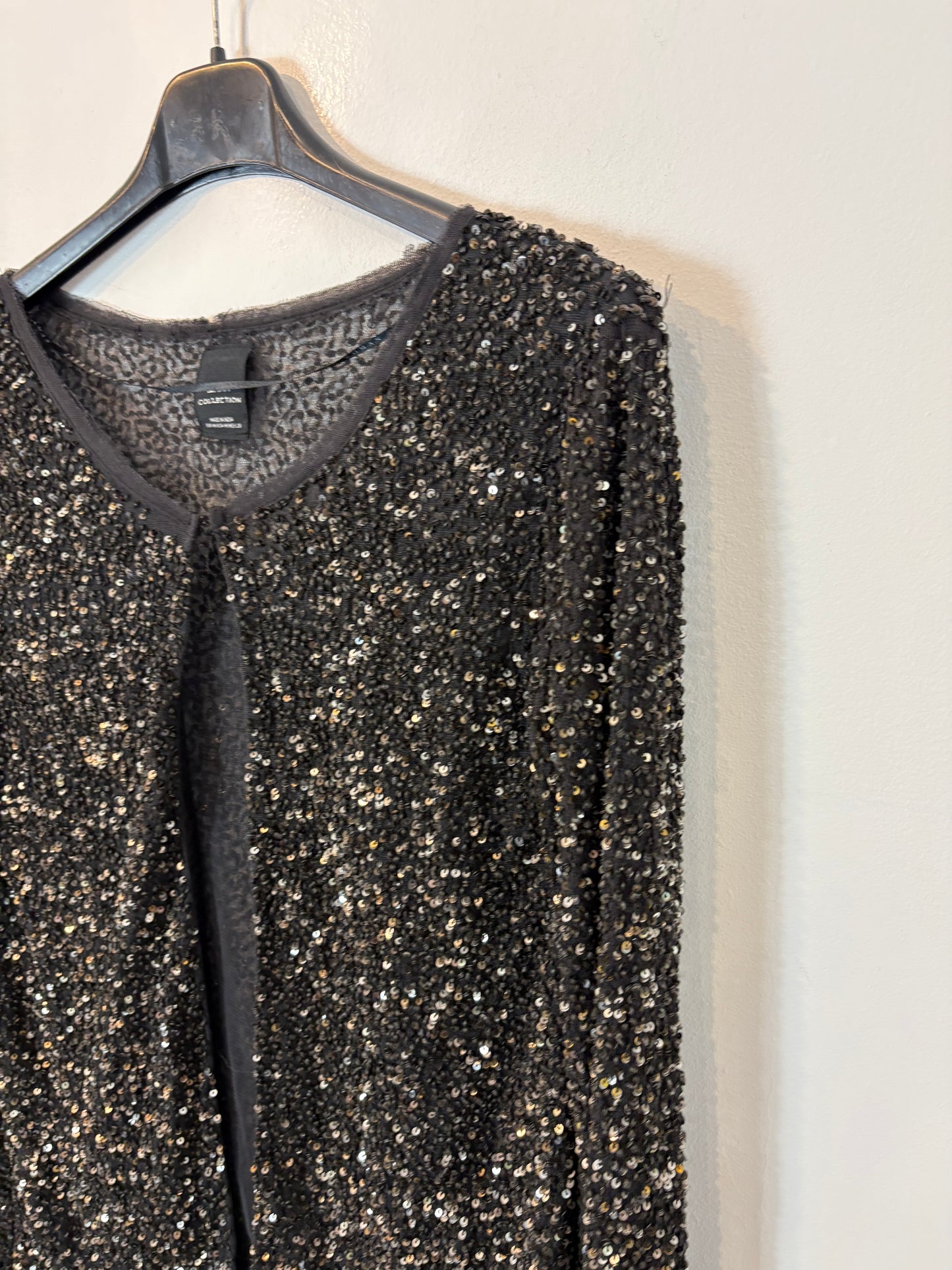 ZARA. Chaqueta lentejuelas mini. T M