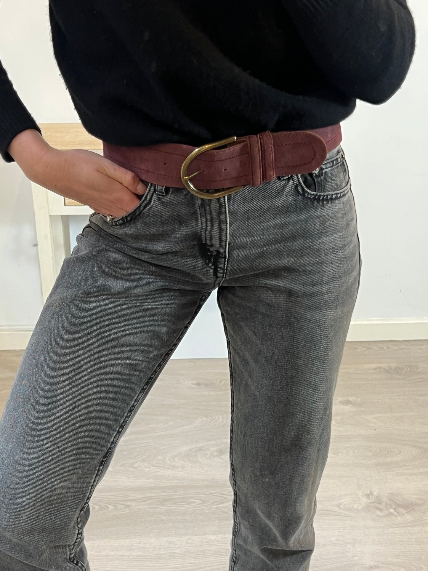 GAP. Burgundy leather belt. TS/M