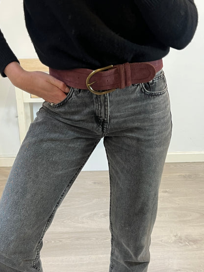 GAP. Burgundy leather belt. TS/M