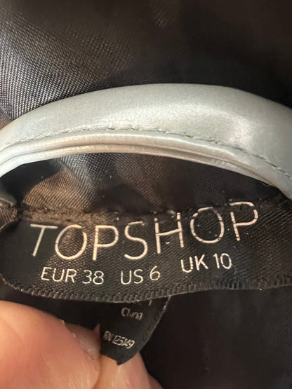 TOPSHOP. Grey waterproof raincoat, size 38