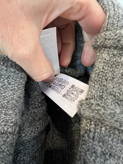 ZARA. Falda gris punto plisada