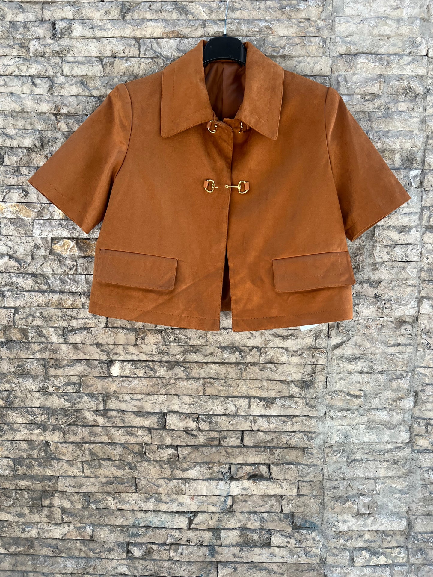 OTRAS. Conjunto camel efecto piel. T S