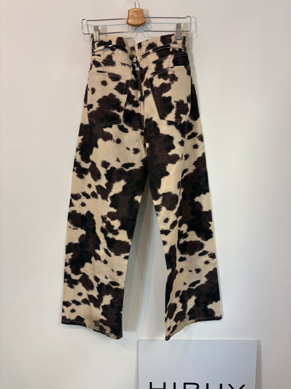 PULL&BEAR. Denim estampado pata ancha