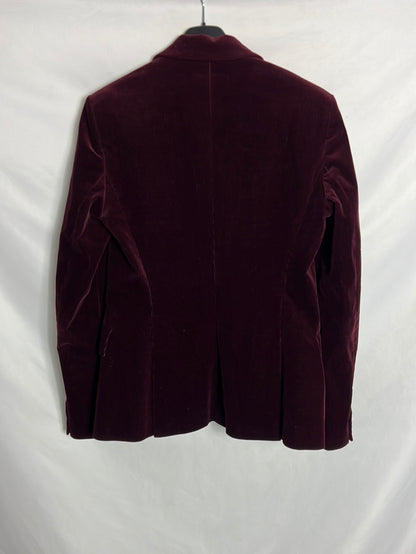 BOSS. Blazer micro pana burdeos. T 38