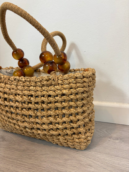 ZARA. Bolso rafia detalle asa