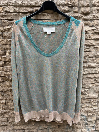 ZADIG &amp; VOLTAIRE. Top knit in shiny colored yarns. TM