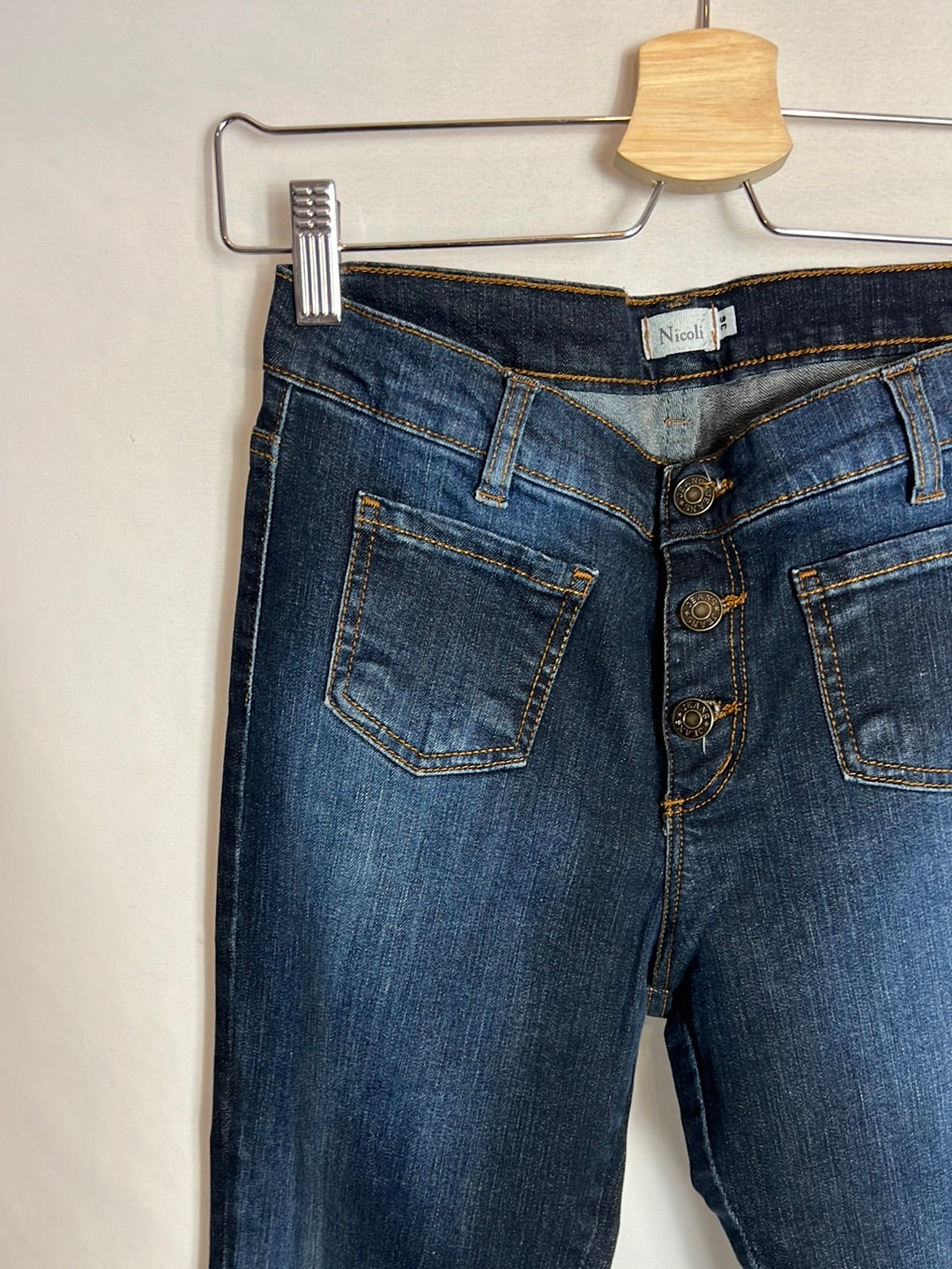 NICOLI. Denim campana abotonado. T 36