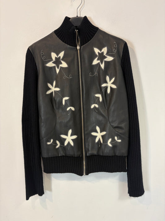 OTRAS. Chaqueta  doble textura bordada